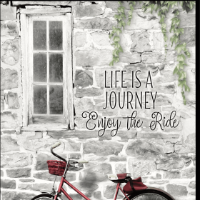 Set Of Two Romantic Bicycles 2 Black Framed Print Wall Art