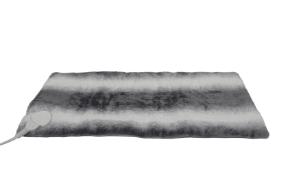 12" X 24" Gray Ombre Faux Fur Heated Plush Lap Pad