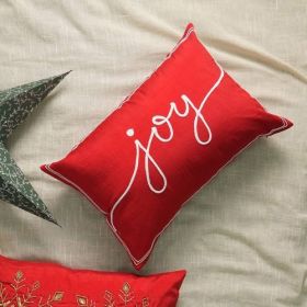 Polyester Lumber Pillow With Embroidery Work Soft Stylish Accent (Option: Style1)